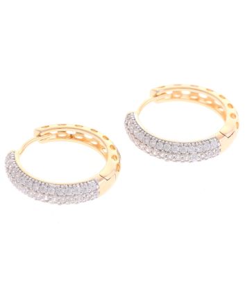 Plated CZ Hoop Earrings