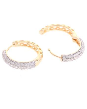 Plated CZ Hoop Earrings
