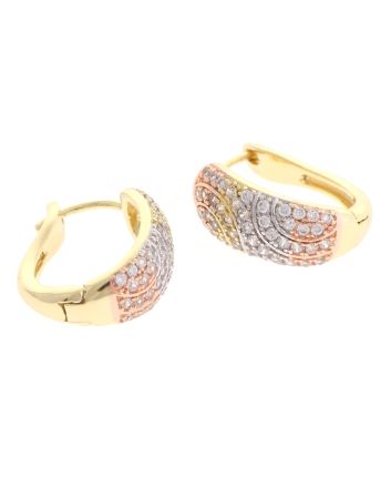Plated CZ Hoop Earrings