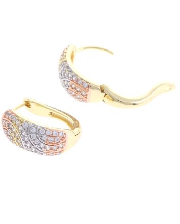 Plated CZ Hoop Earrings
