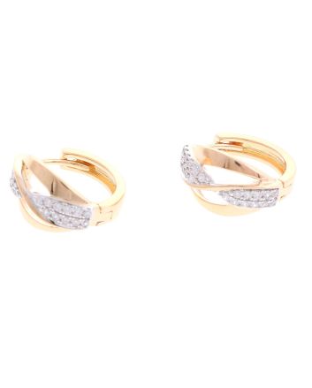 Plated CZ Hoop Earrings