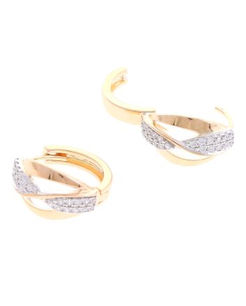 Plated CZ Hoop Earrings