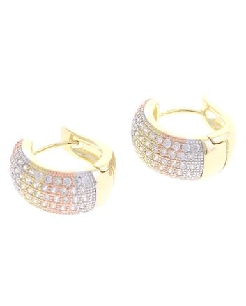 Plated CZ Hoop Earrings