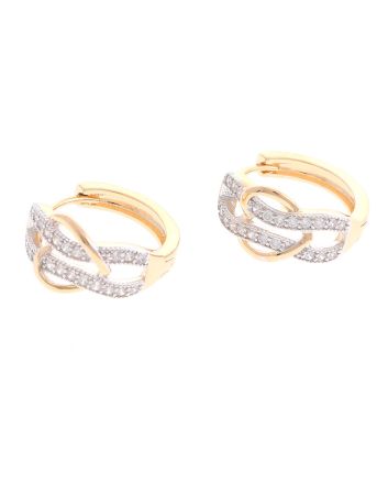 Plated CZ Hoop Earrings