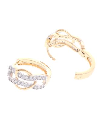 Plated CZ Hoop Earrings