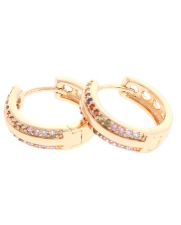 Plated CZ Hoop Earrings
