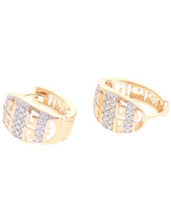 Plated CZ Hoop Earrings