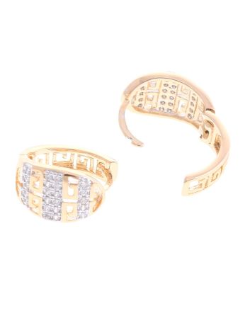 Plated CZ Hoop Earrings