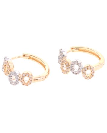 Plated CZ Hoop Earrings