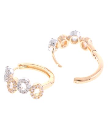 Plated CZ Hoop Earrings