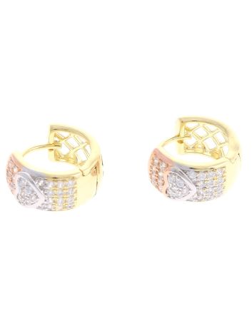 Plated CZ Hoop Earrings