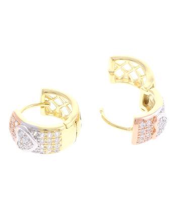 Plated CZ Hoop Earrings