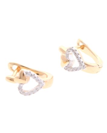 Plated CZ Hoop Earrings