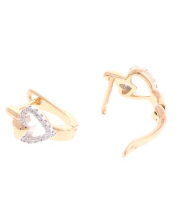 Plated CZ Hoop Earrings