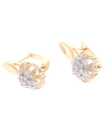 Plated CZ Hoop Earrings