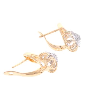 Plated CZ Hoop Earrings