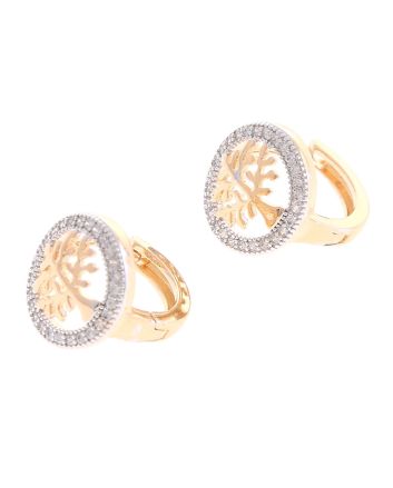 Plated CZ Hoop Earrings
