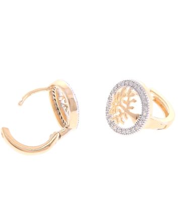 Plated CZ Hoop Earrings