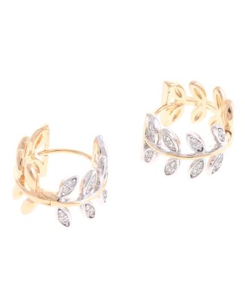 Plated CZ Hoop Earrings