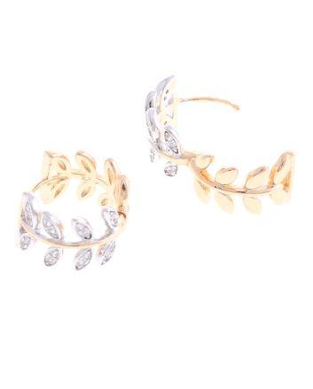 Plated CZ Hoop Earrings