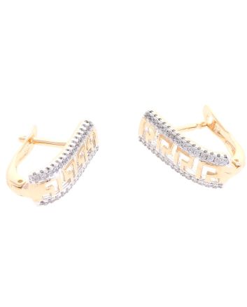 Plated CZ Hoop Earrings