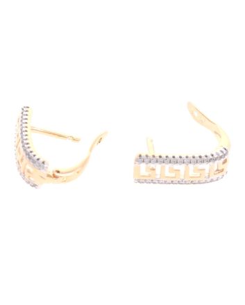 Plated CZ Hoop Earrings