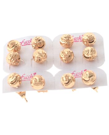 Gold Plated Earrings / 6 Pairs