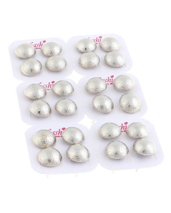 Plated Stud Earrings / 12 PC