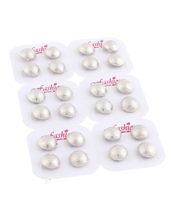 Plated Stud Earrings / 12 PC