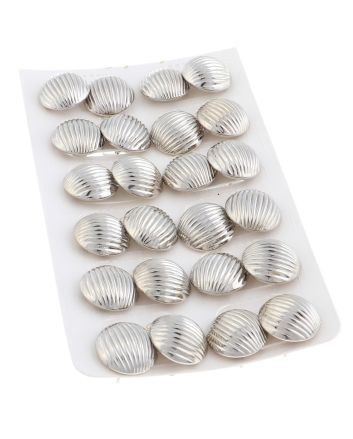 Plated Stud Earrings / 12 PC
