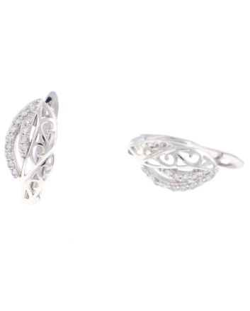Rhodium Plated  Earrings 