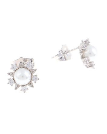 Rhodium Plated  Earrings 
