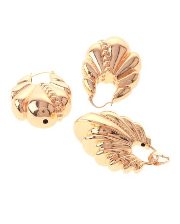 Hoop Earrings & Pendant Set