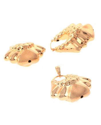 Hoop Earrings & Pendant Set