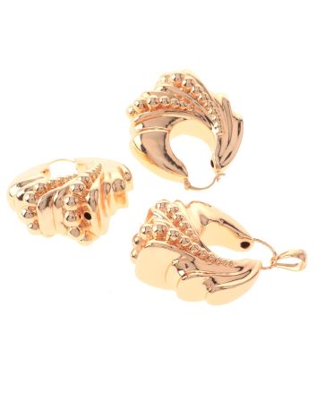 Hoop Earrings & Pendant Set