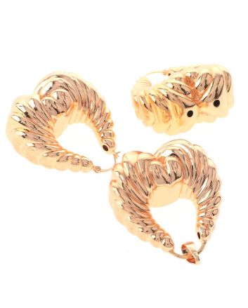 Hoop Earrings & Pendant Set