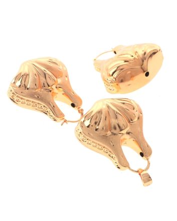 Hoop Earrings & Pendant Set