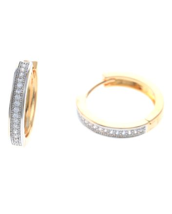Cubic Zirconia Hoop Earrings