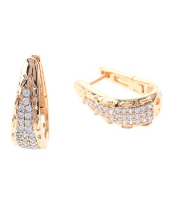 Cubic Zirconia Hoop Earrings
