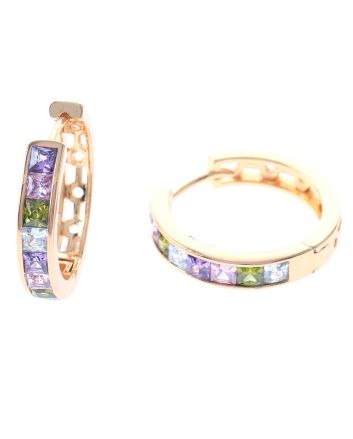 Cubic Zirconia Hoop Earrings
