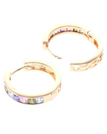 Cubic Zirconia Hoop Earrings