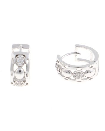 Rhodium Plated Stud  Earrings