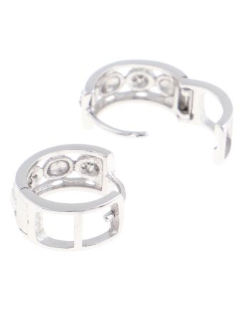 Rhodium Plated Stud  Earrings
