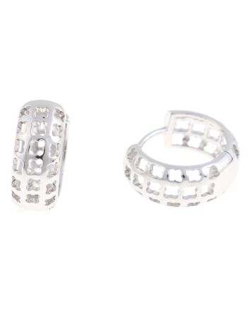 Rhodium Plated Stud  Earrings