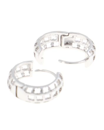 Rhodium Plated Stud  Earrings
