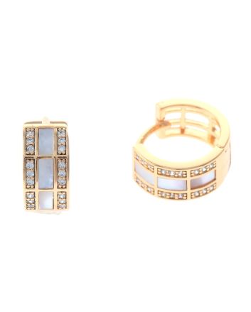 Cubic Zirconia Hoop Earrings