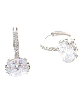 Cubic Zirconia Hoop Earrings