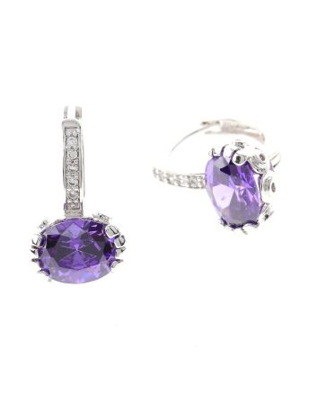 Cubic Zirconia Hoop Earrings