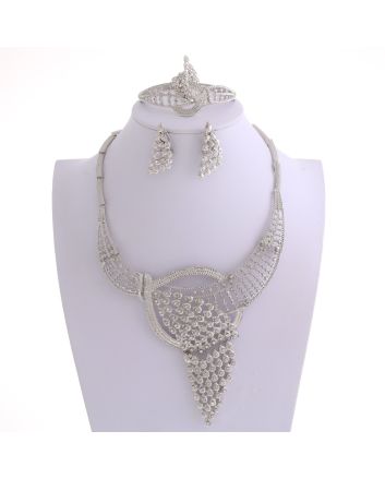 Silver Plated Necklace Set