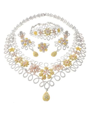 Silver Plated Necklace Set